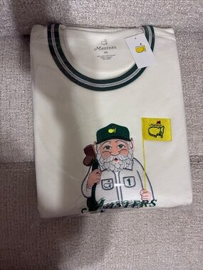 Masters Unisex Cream Sweatshirt with Green Trim and Yellow Flag Gnome